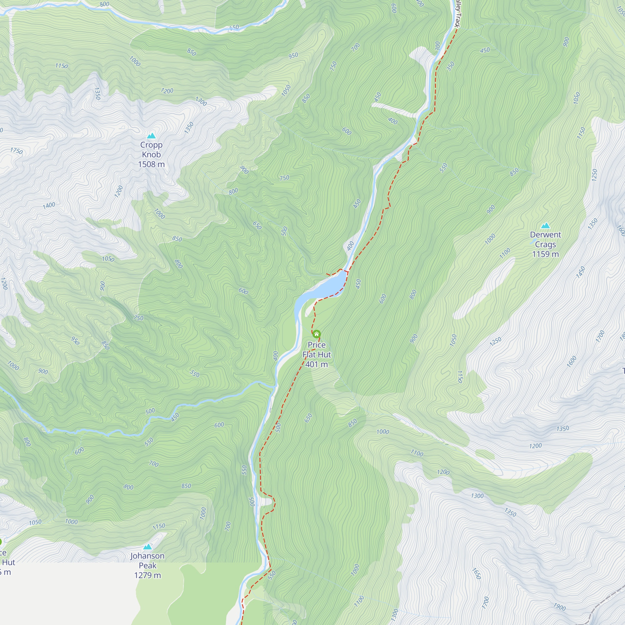 Historic Price Flat Hut map