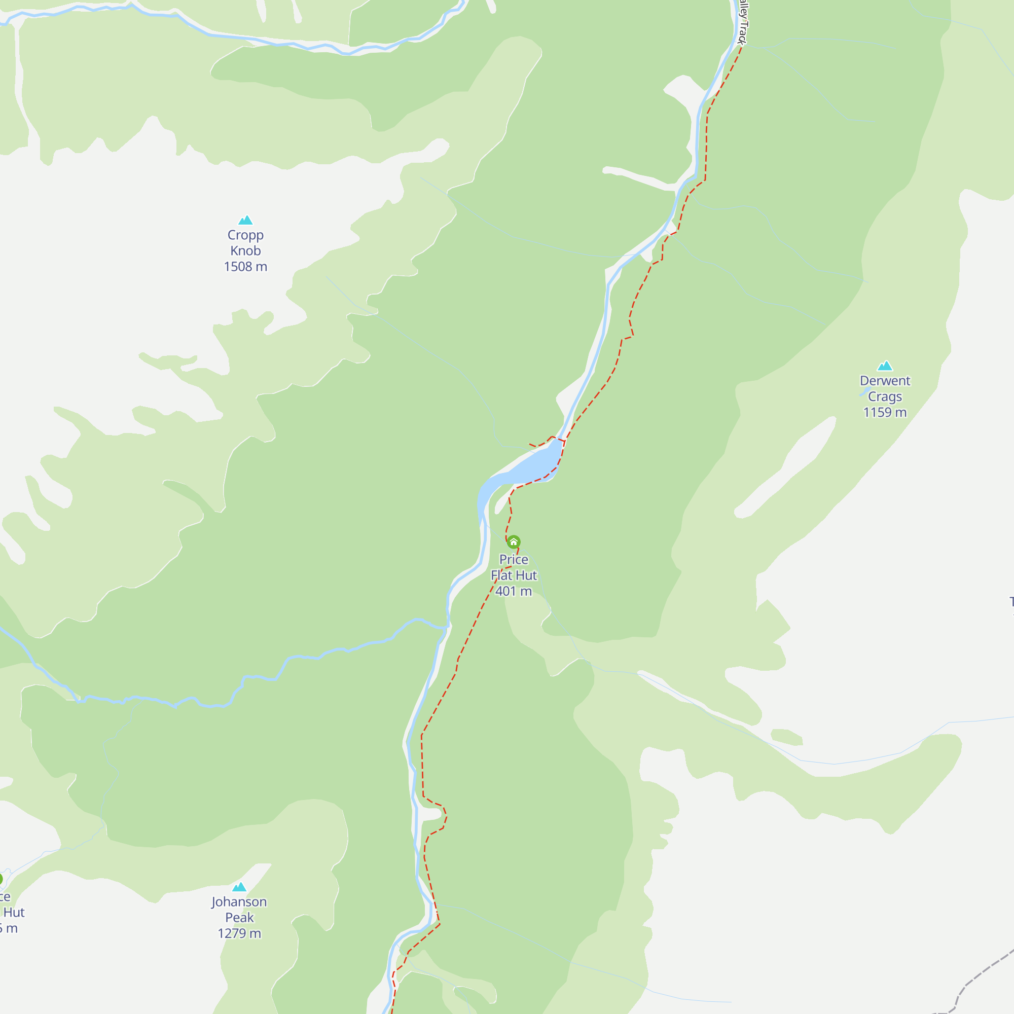 Historic Price Flat Hut map