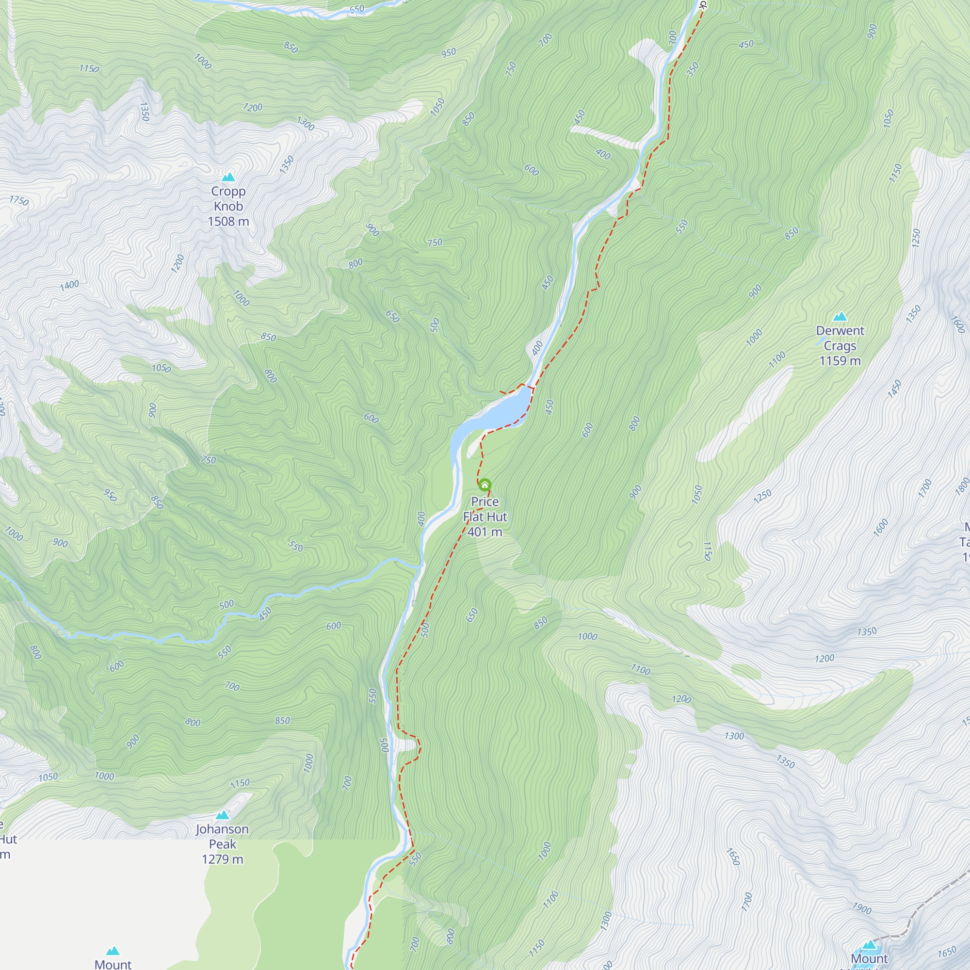 Price Flat Hut map