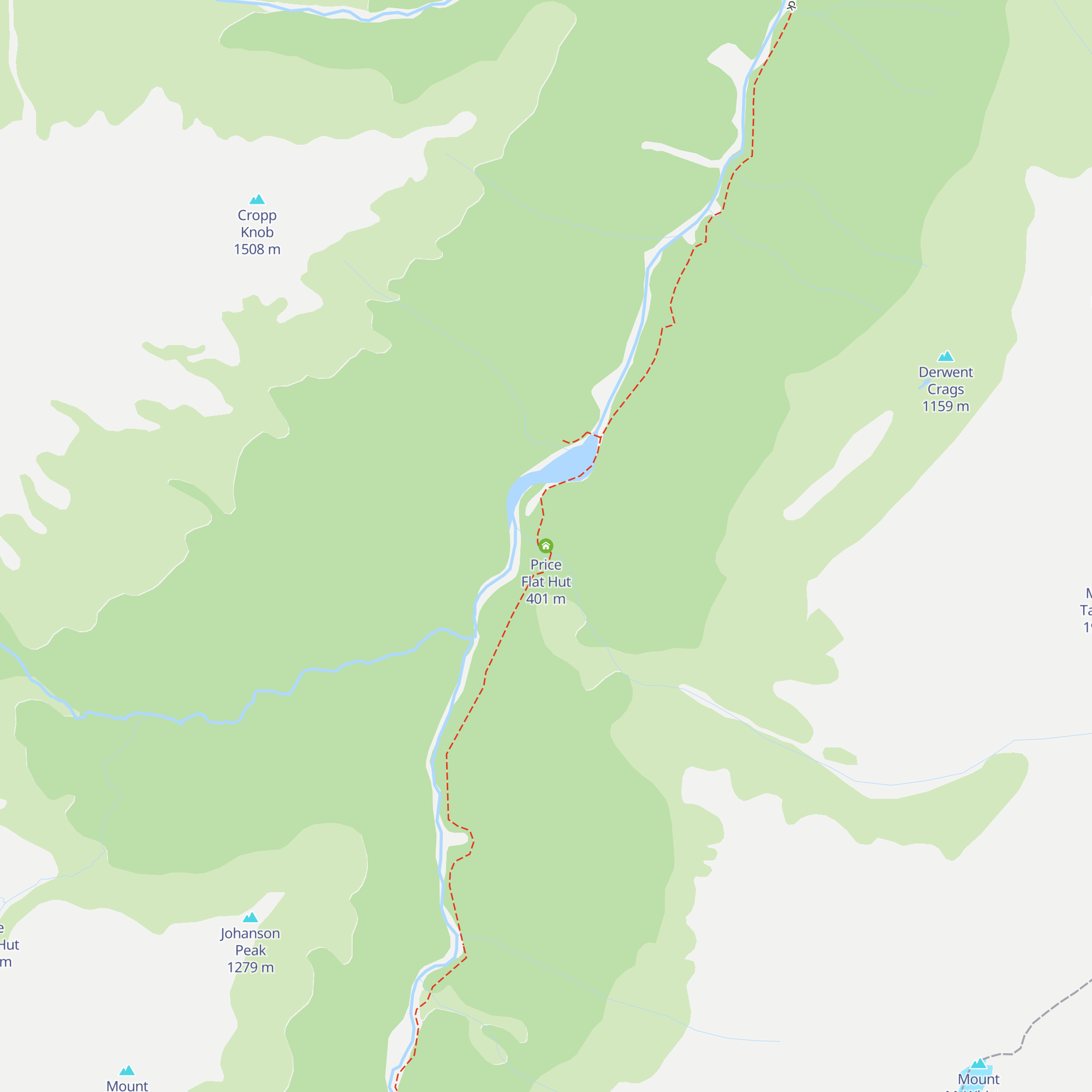 Price Flat Hut map