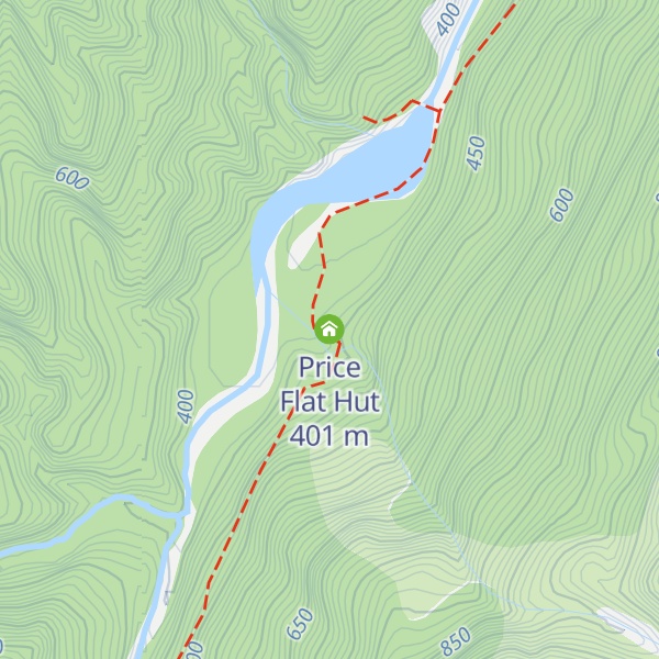 Map of Price Flat Hut
