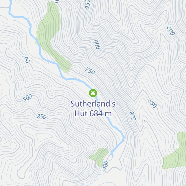 Map of Sutherland's Hut