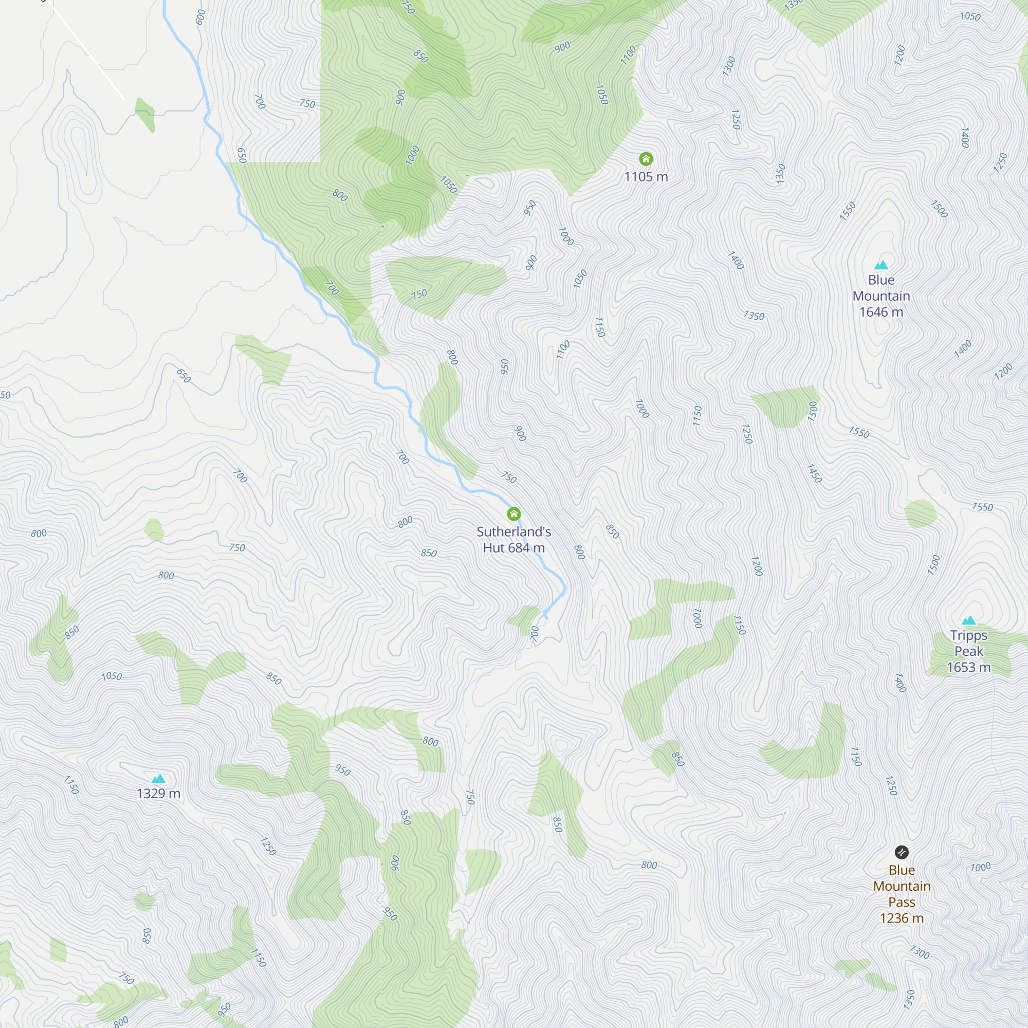 Sutherland's Hut map