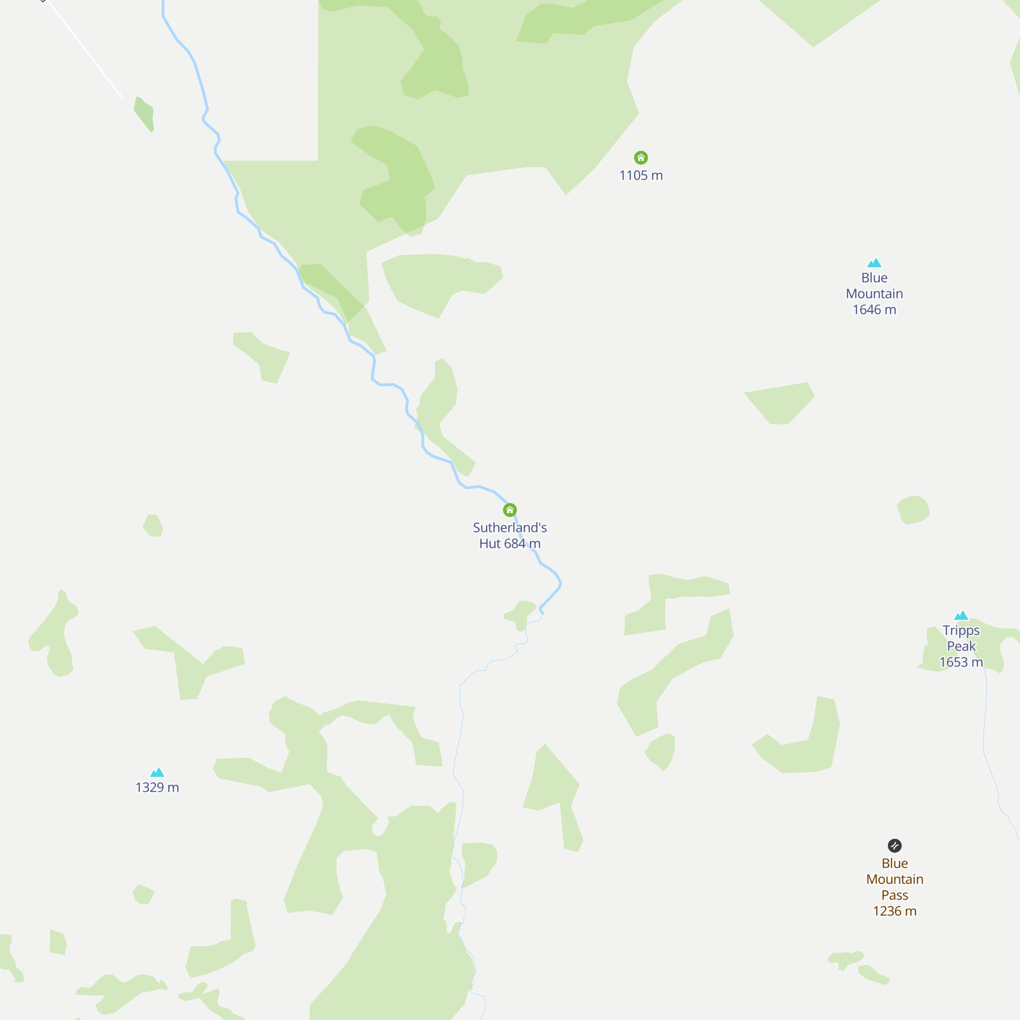 Sutherland's Hut map