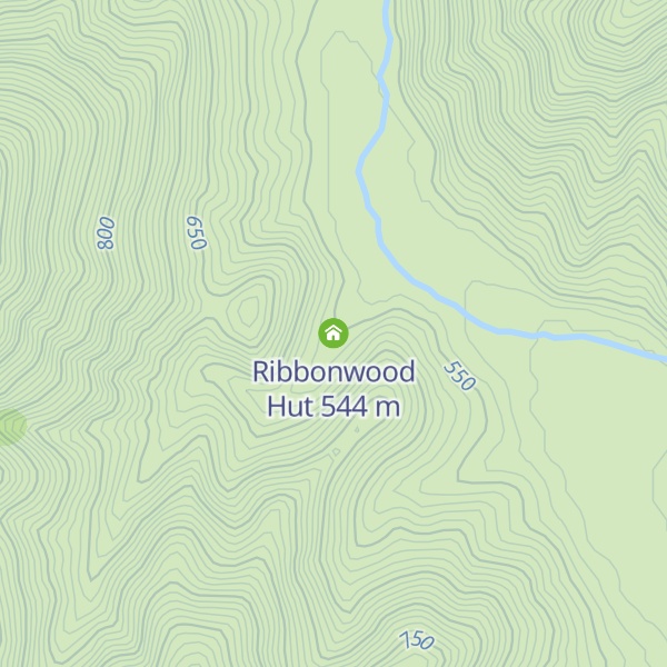 Map of Ribbonwood Hut