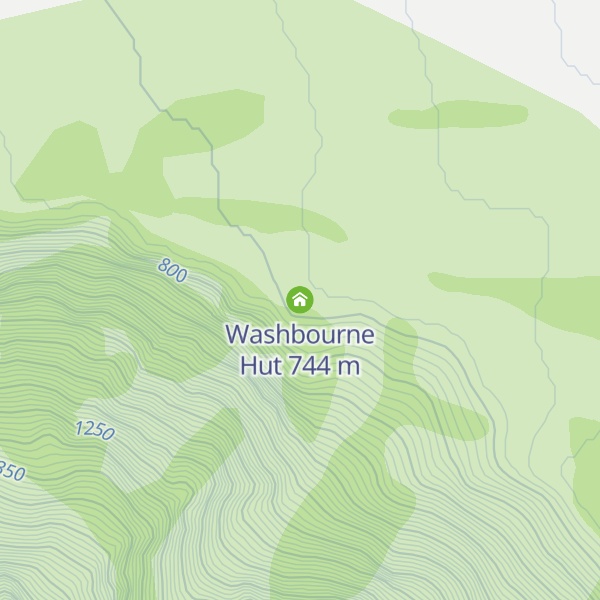 Map of Washbourne Hut