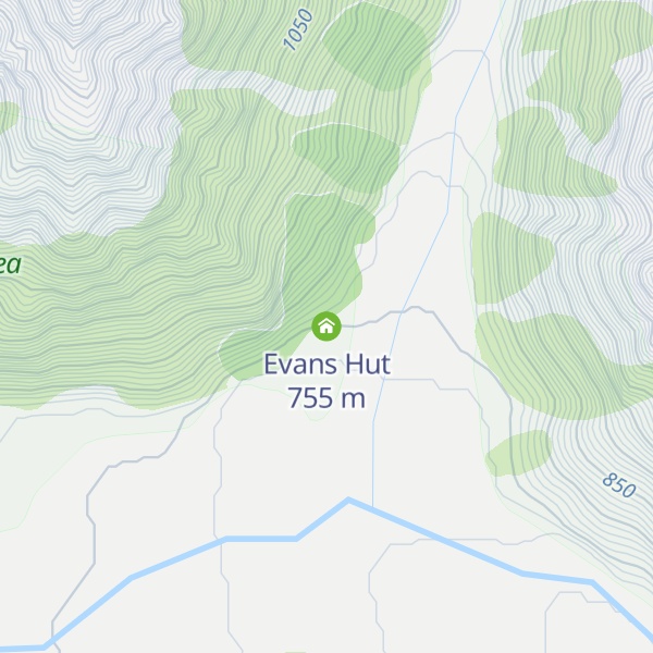 Map of Evans Hut