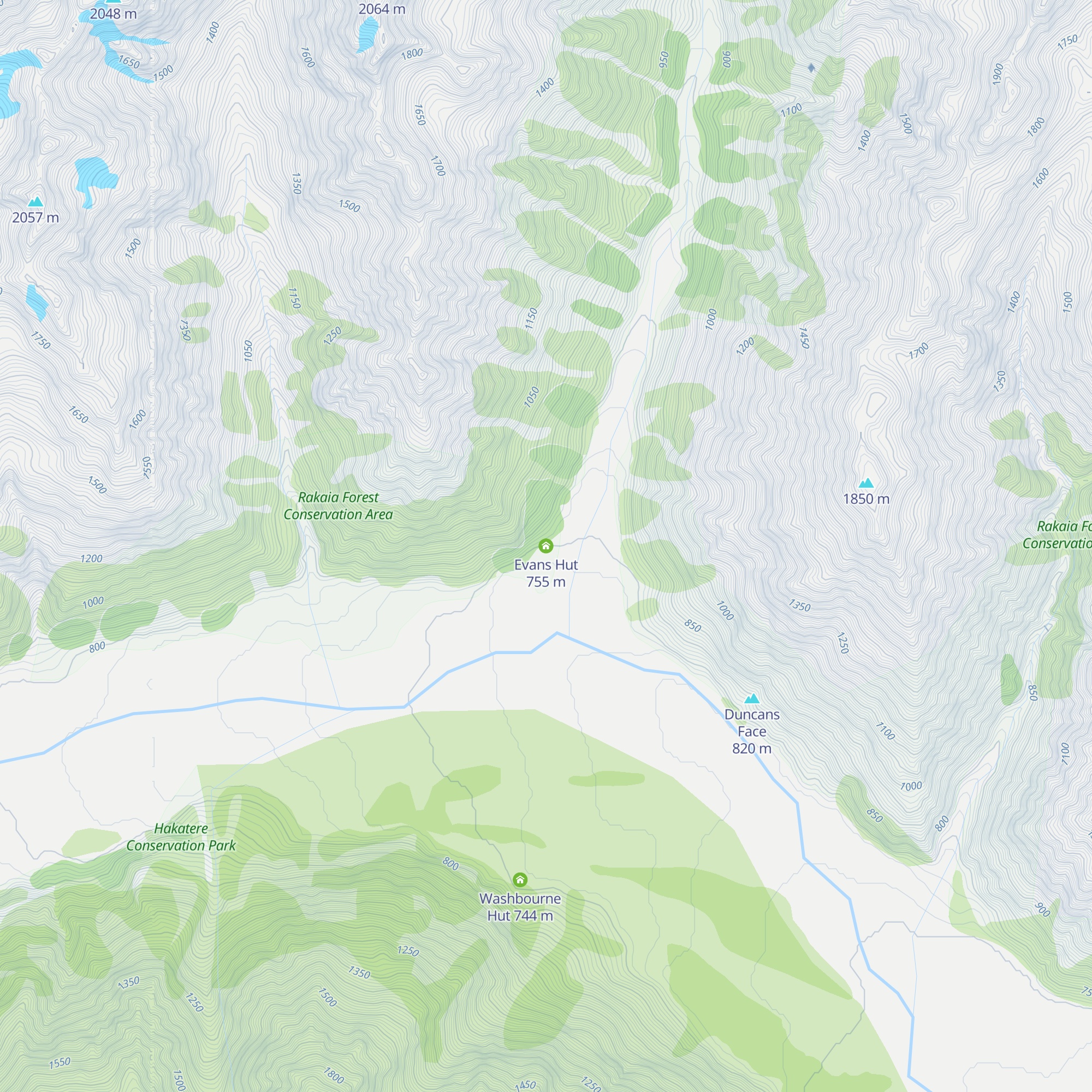 Evans Hut map
