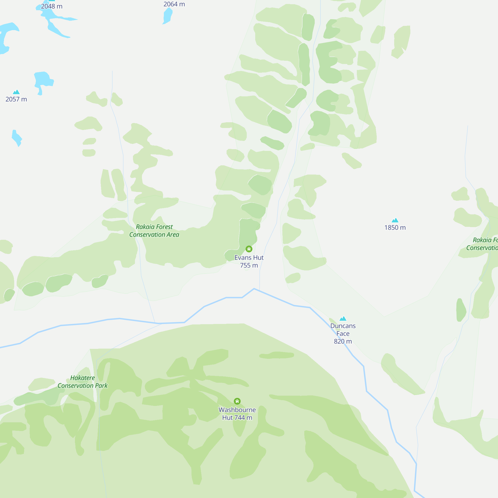 Evans Hut map