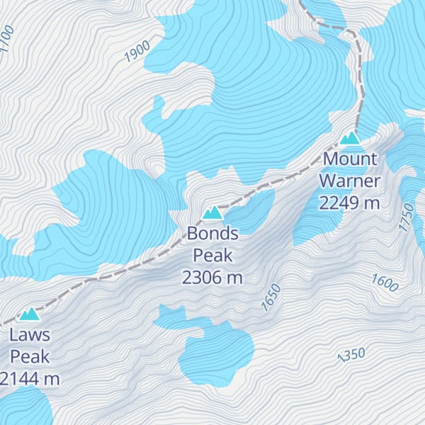 Map of Bonds Peak