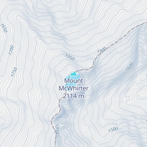 Map of Mount McWhirter