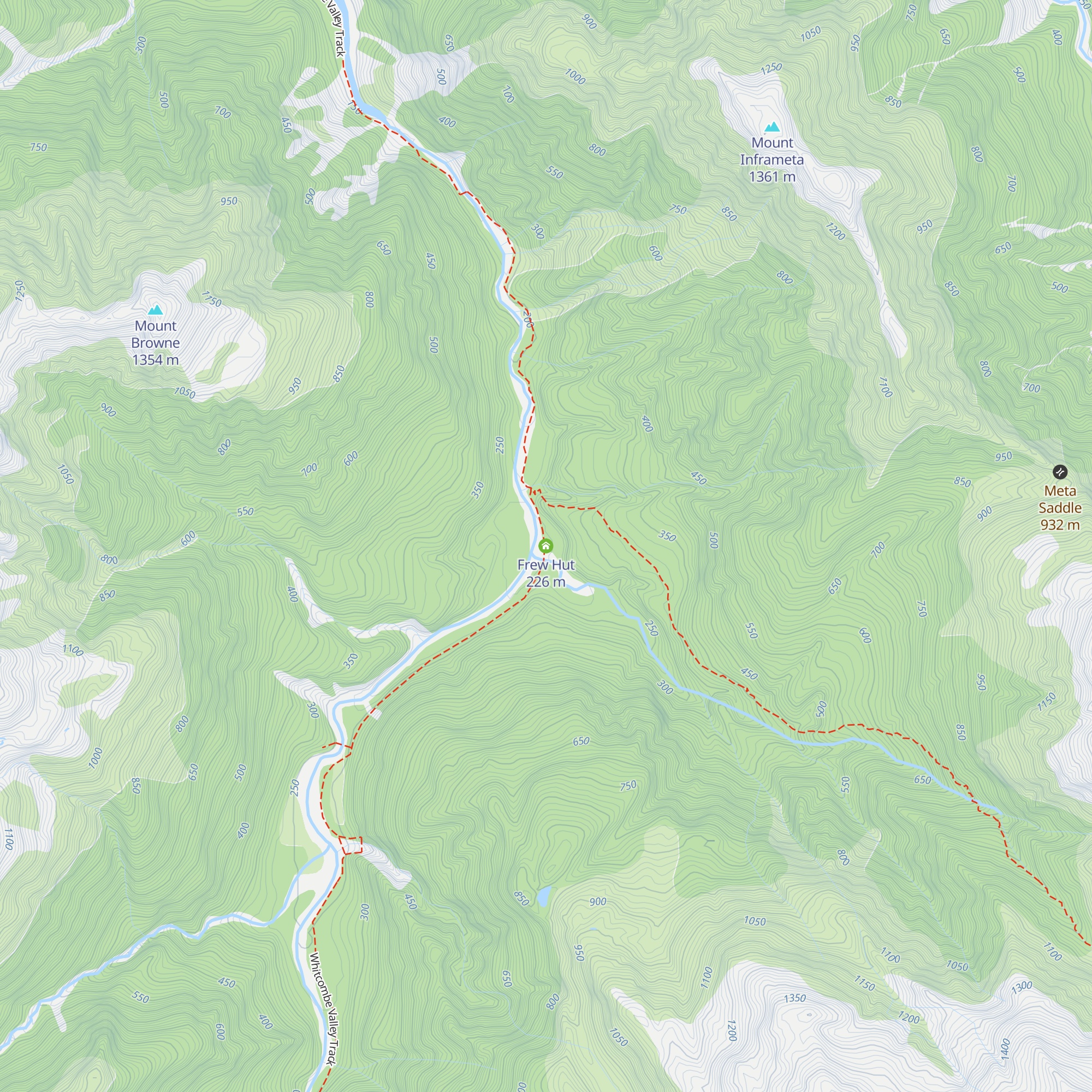 Frew Hut map