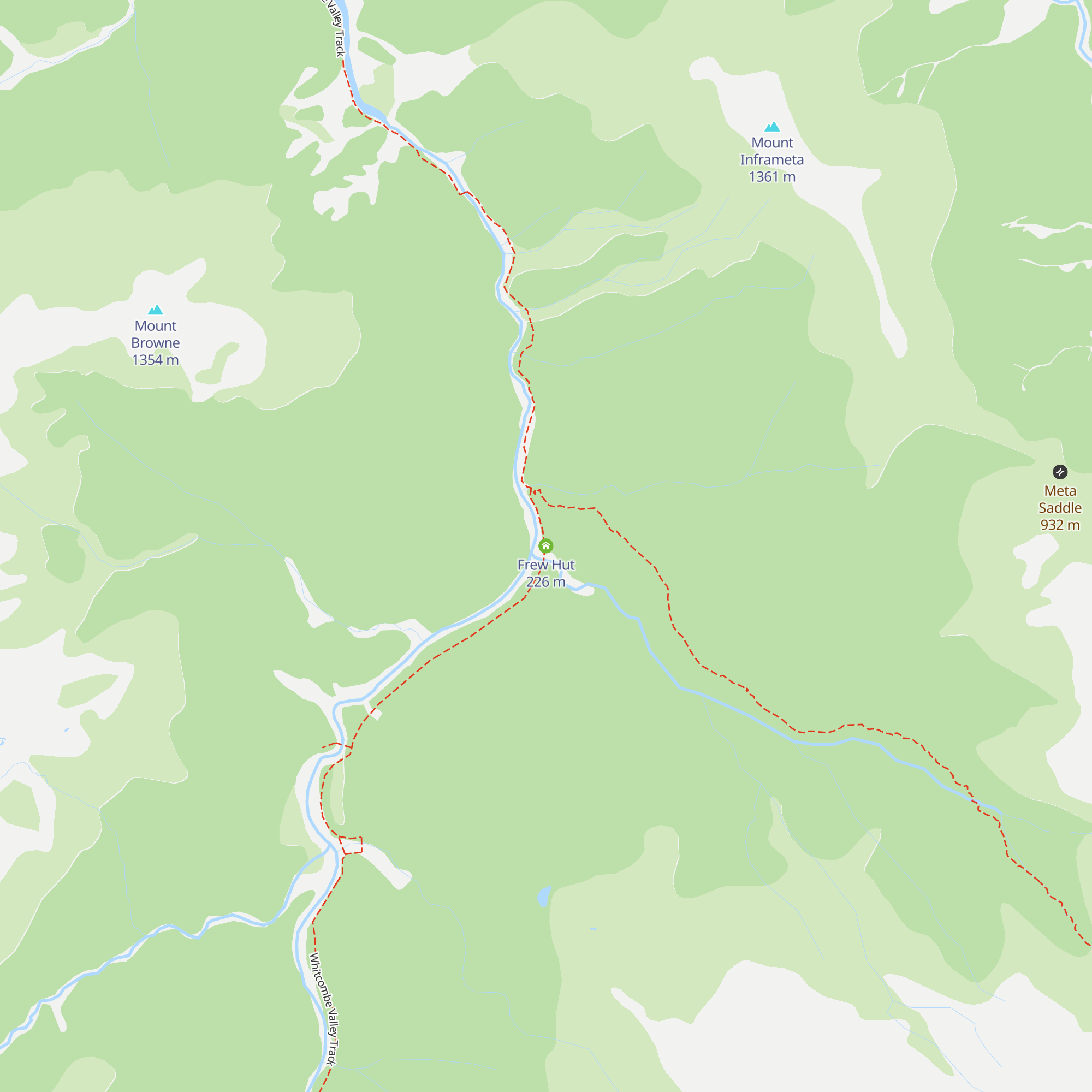 Frew Hut map