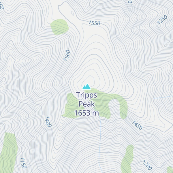 Map of Tripps Peak