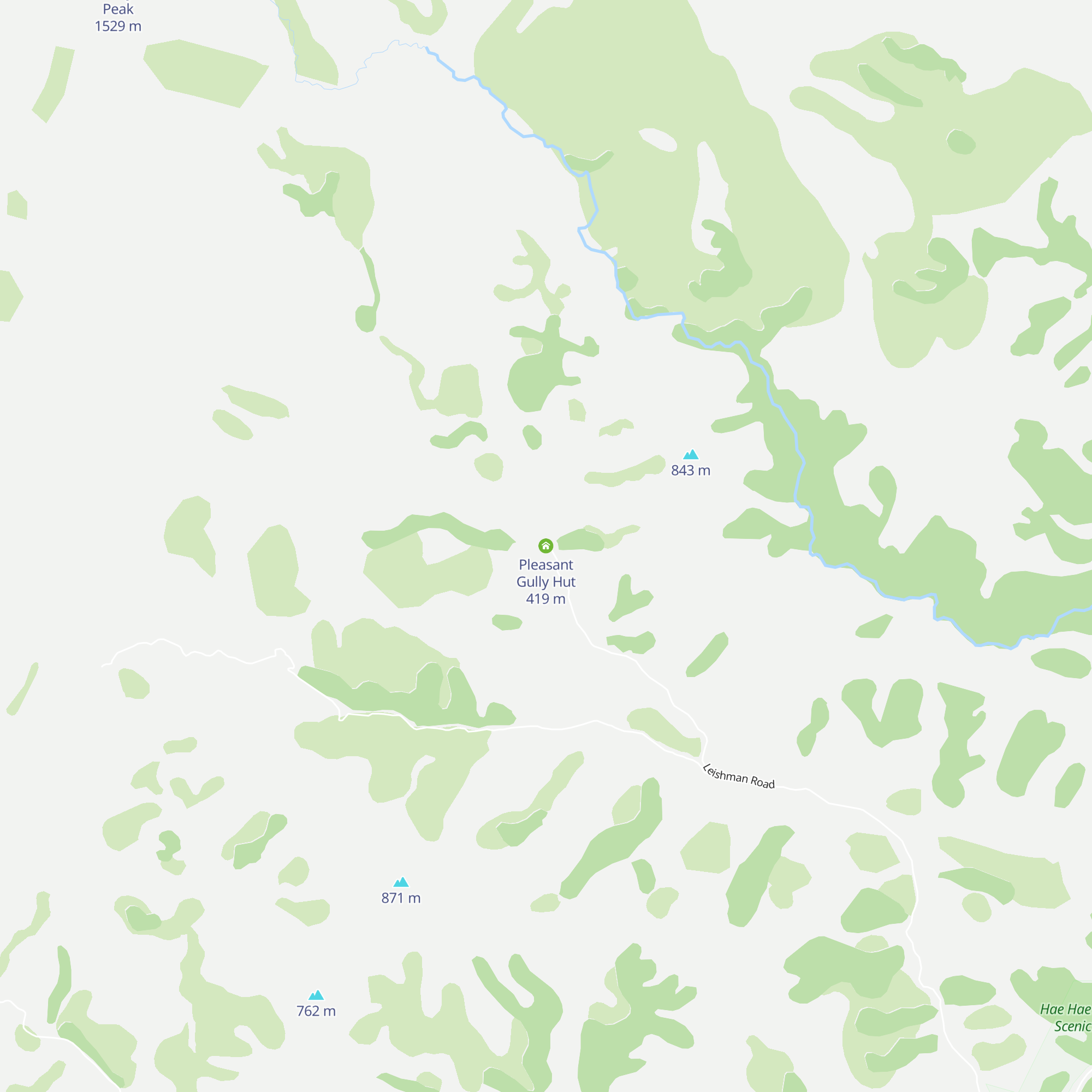 Pleasant Gully Hut map