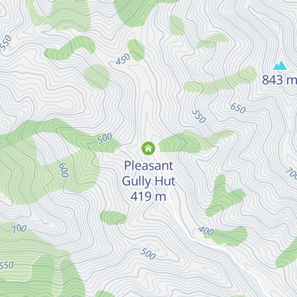 Map of Pleasant Gully Hut