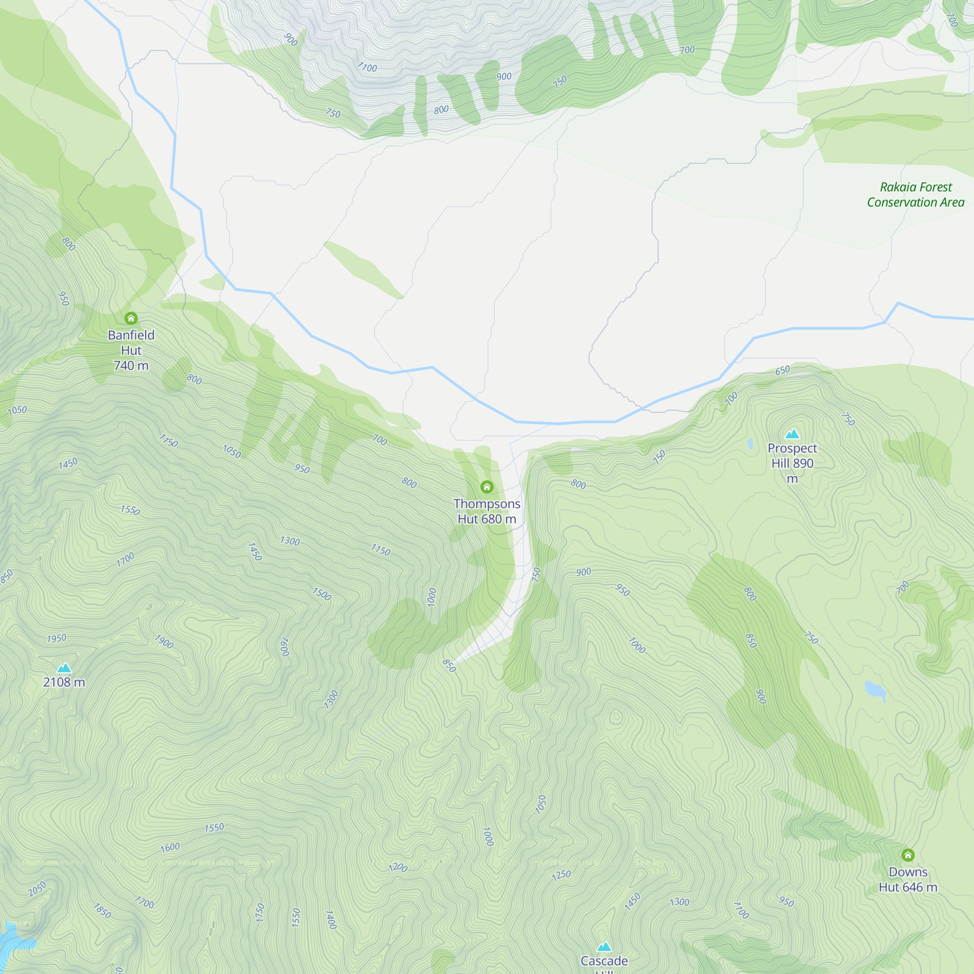 Thompsons Hut map