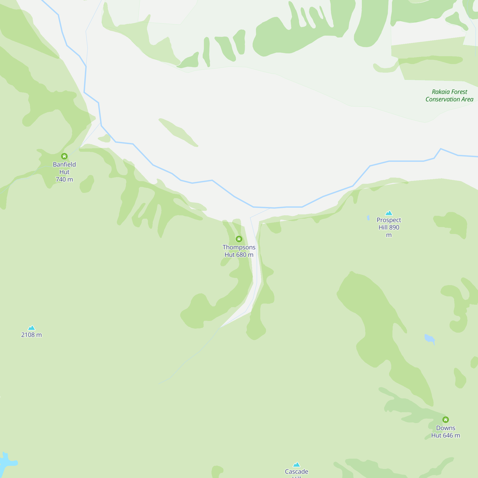 Thompsons Hut map