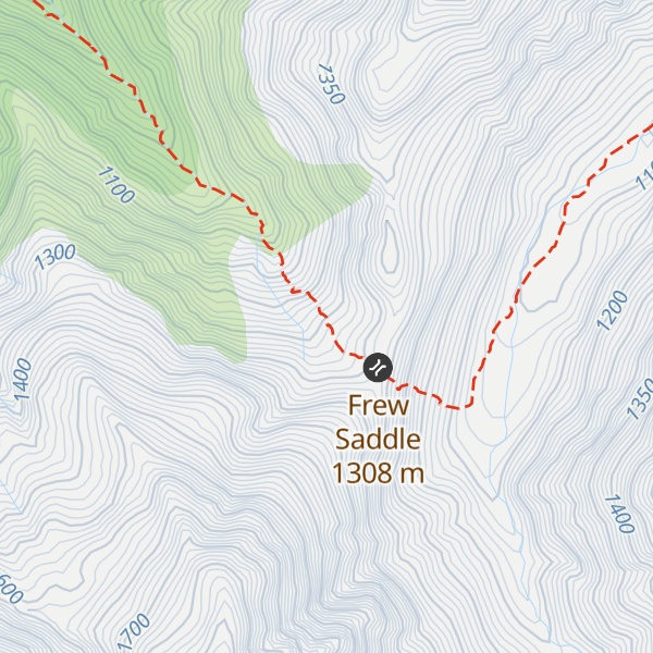 Map of Frew Saddle Bivouac