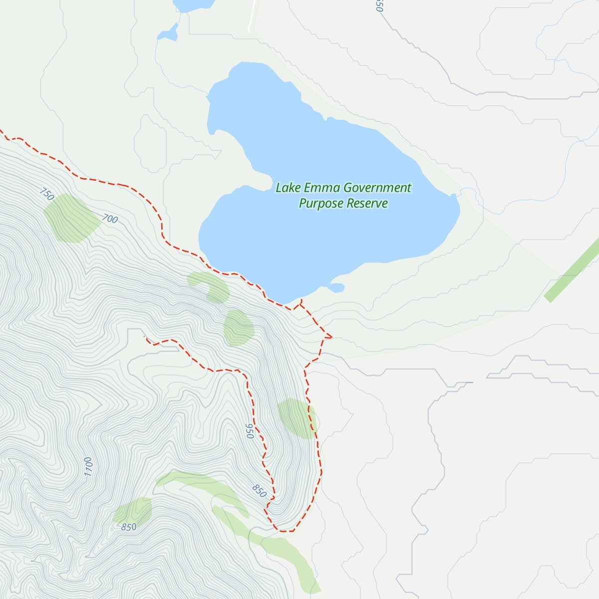 Lake Emma Hut map