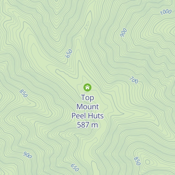 Map of Top Mount Peel Huts