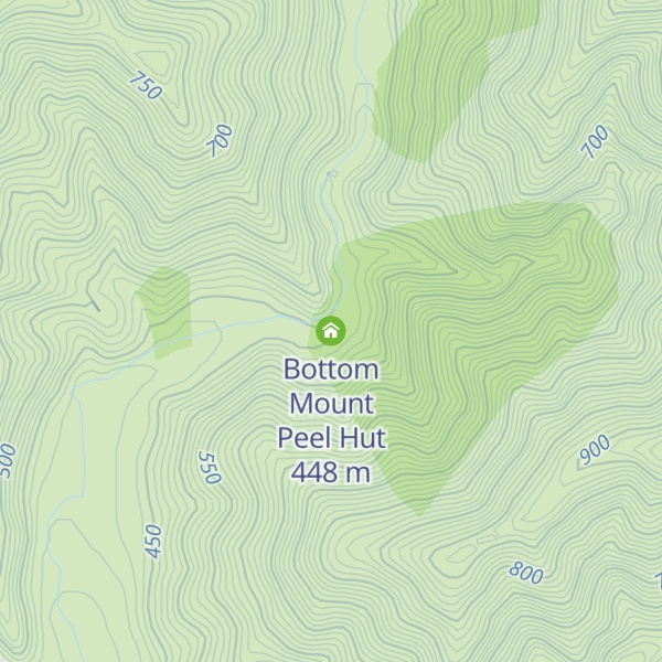 Map of Bottom Mount Peel Hut
