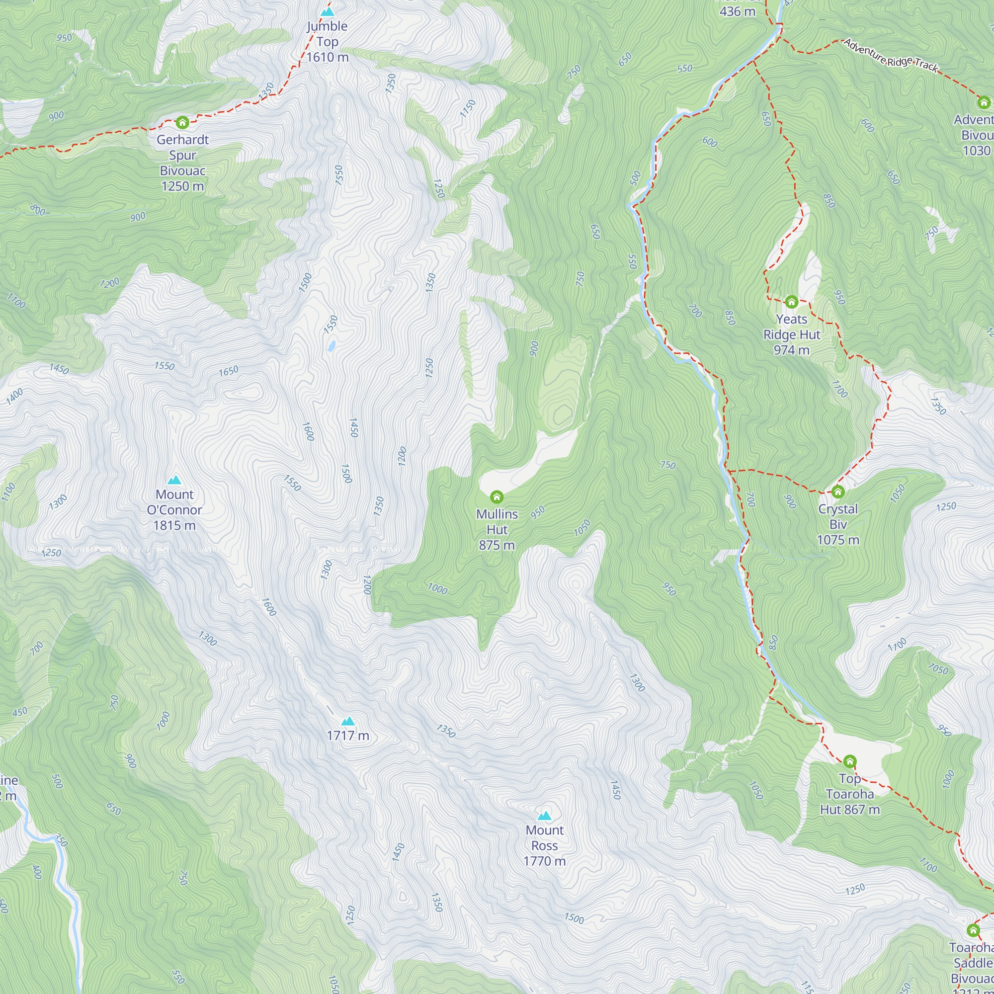 Mullins Hut map