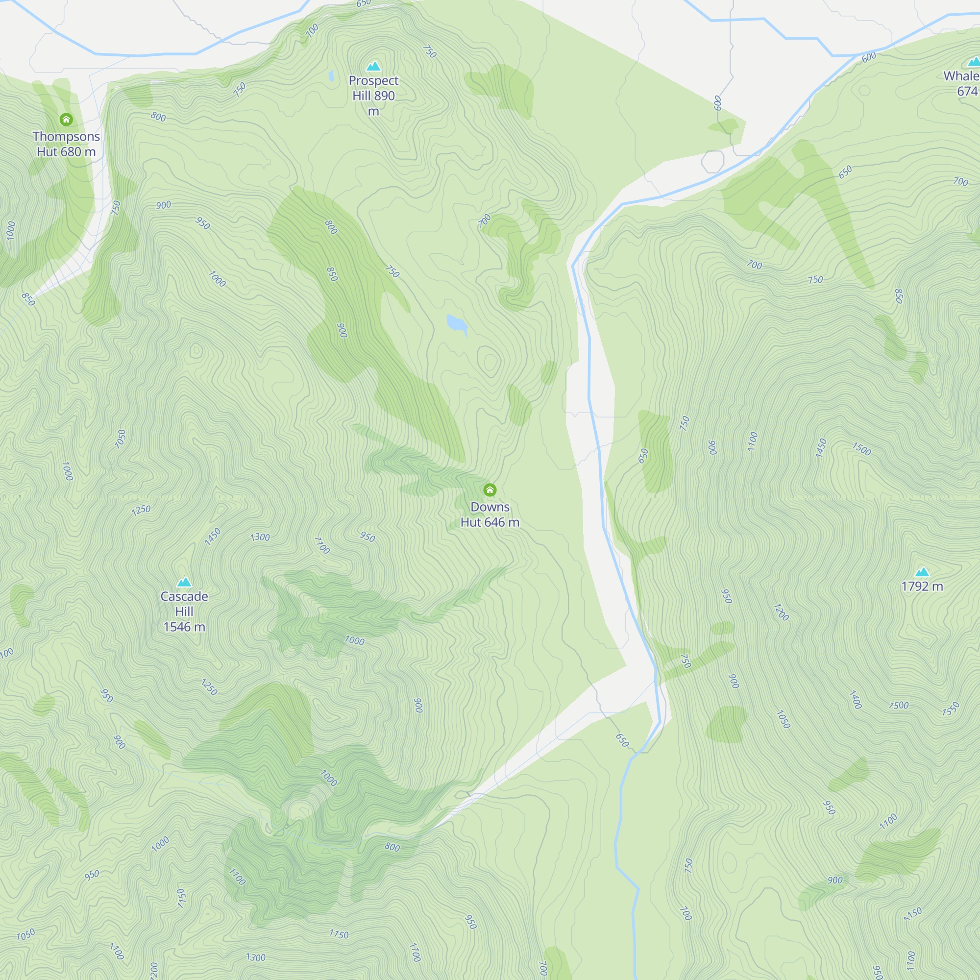 Downs Hut map