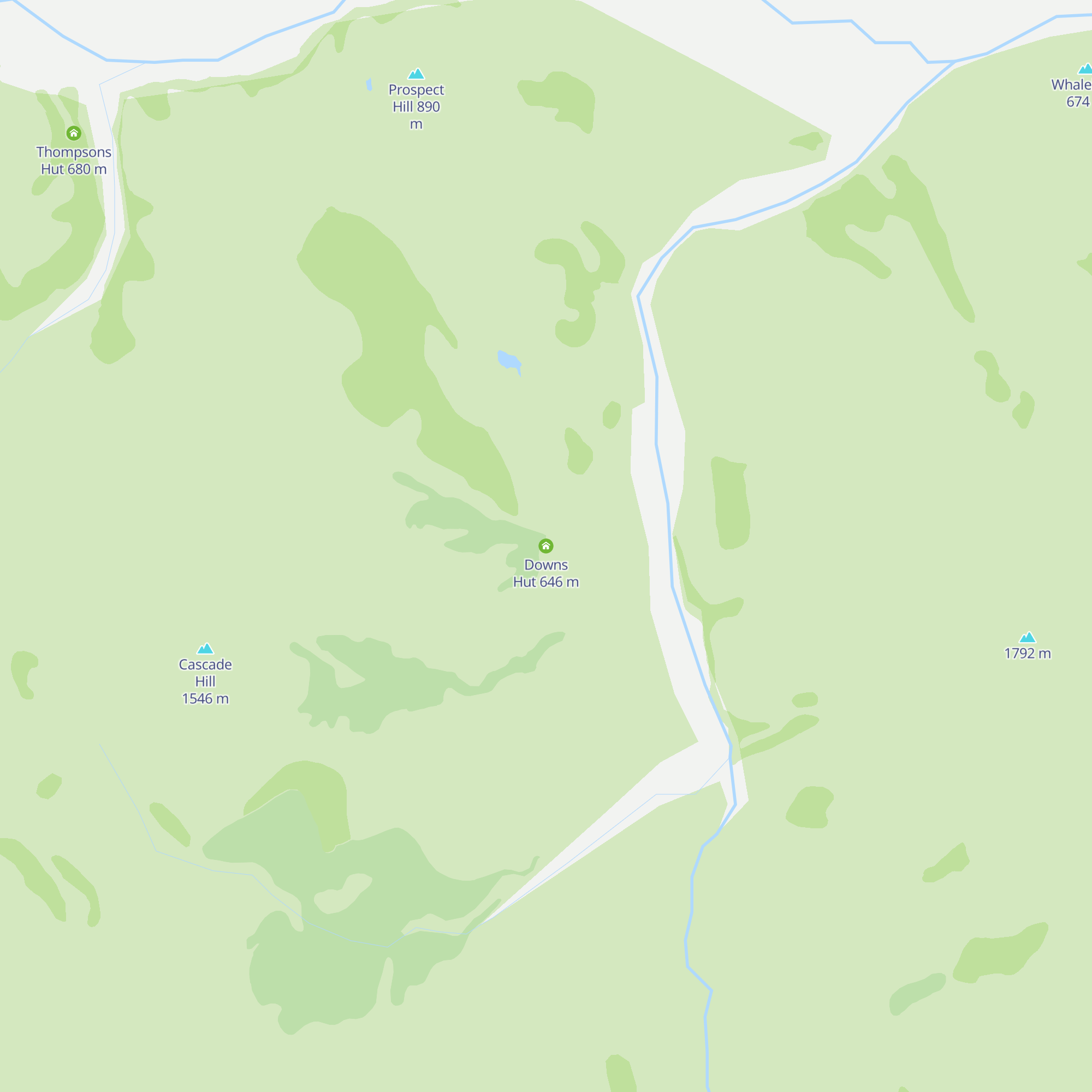 Downs Hut map