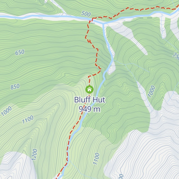 Map of Bluff Hut