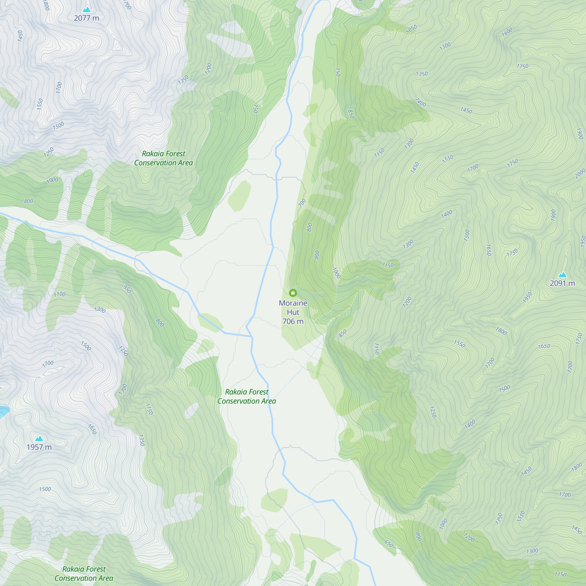Moraine Hut map