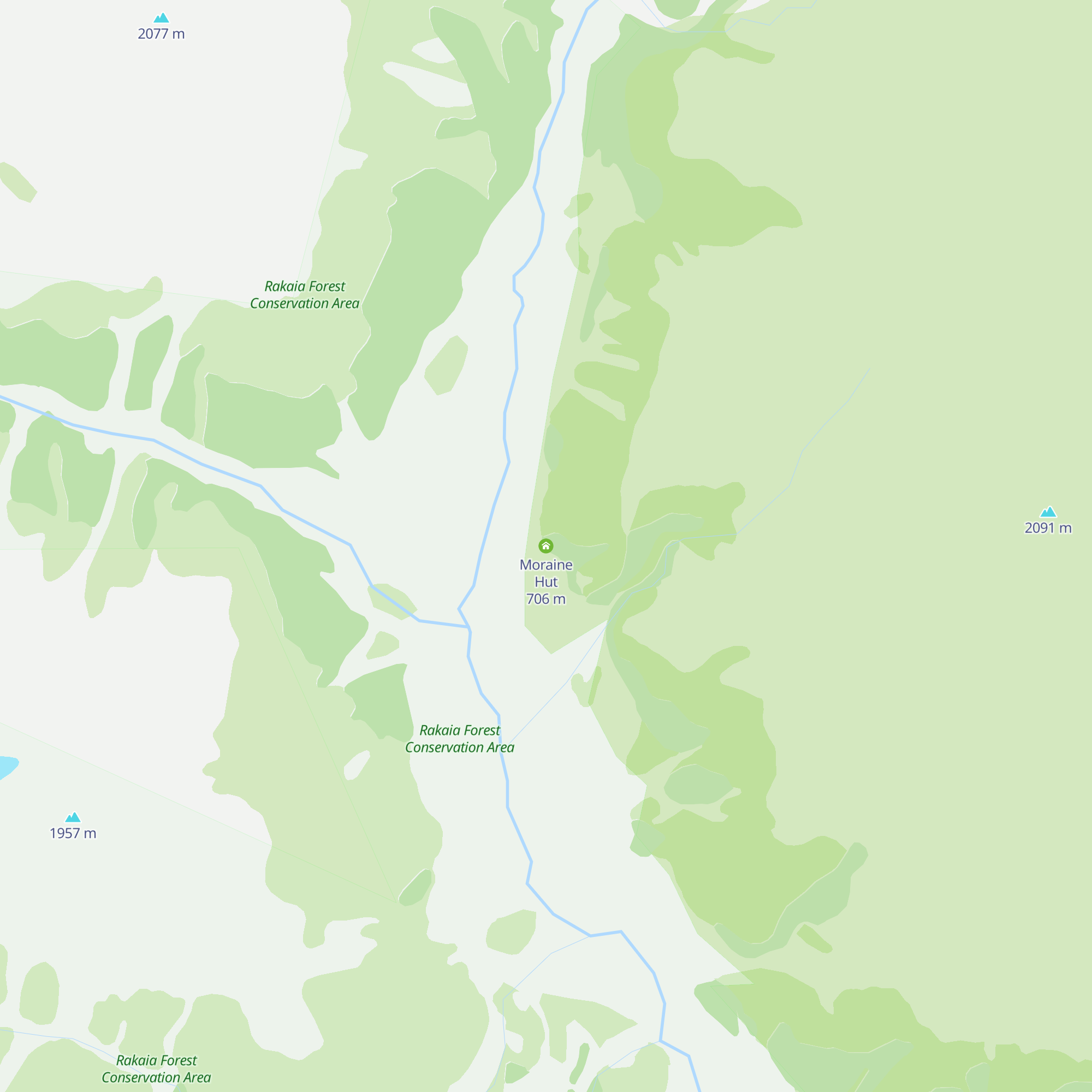 Moraine Hut map