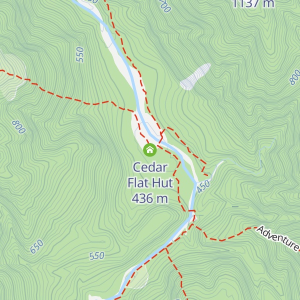 Map of Cedar Flat Hut