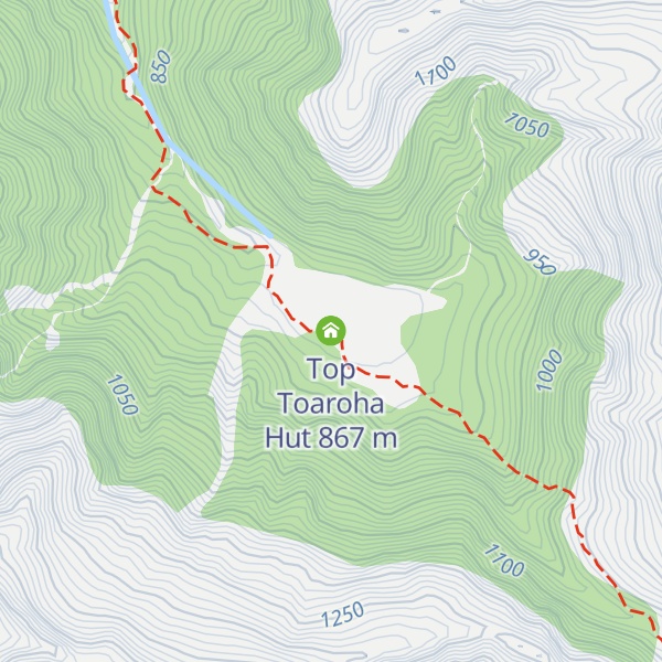 Map of Top Toaroha Hut