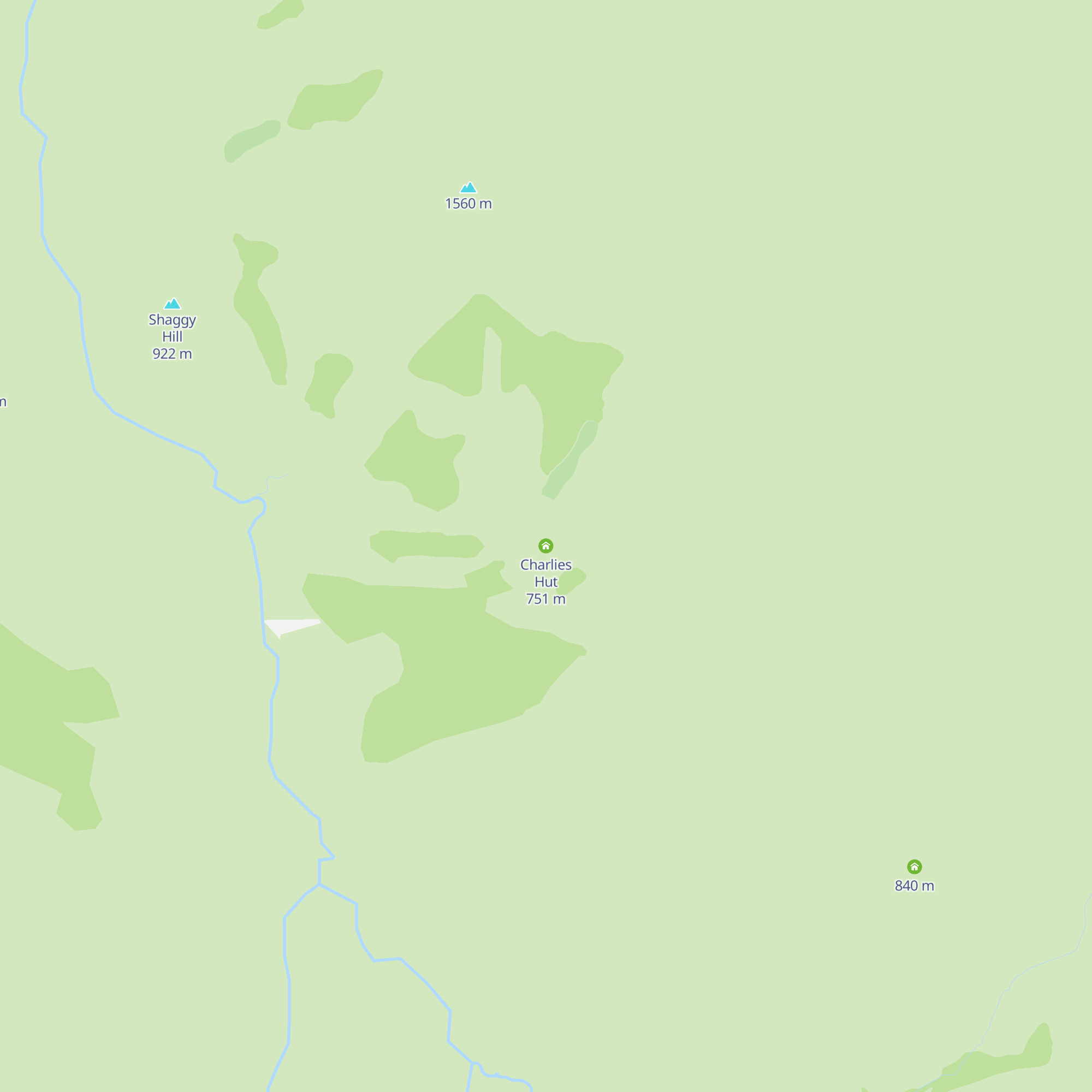 Charlies Hut map