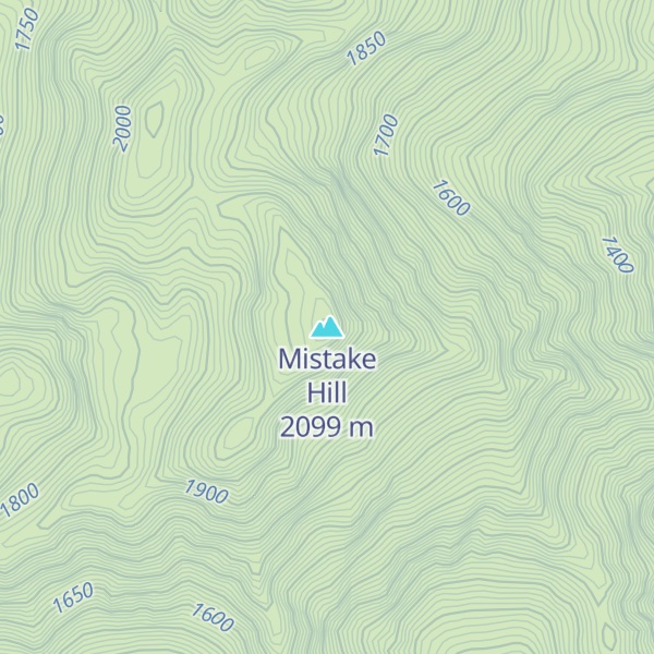 Map of Mistake Hill