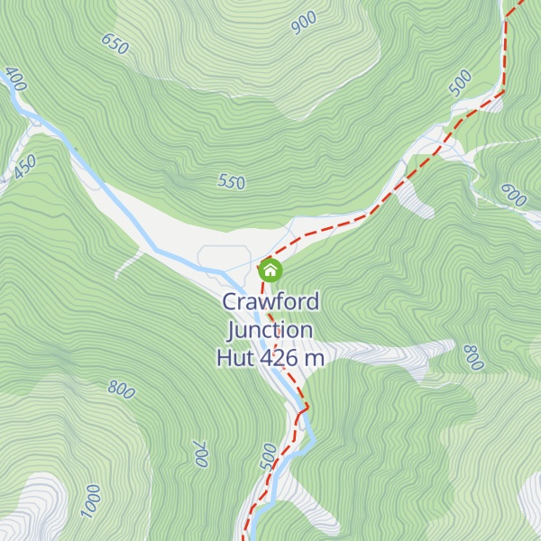 Map of Crawford Junction Hut