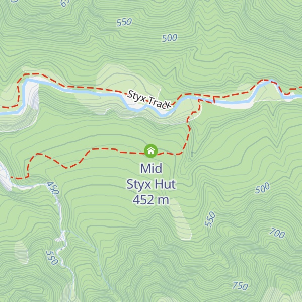 Map of Mid Styx Hut