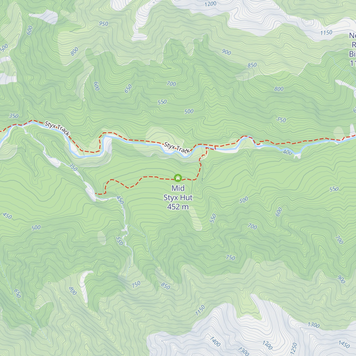 Mid Styx Hut map