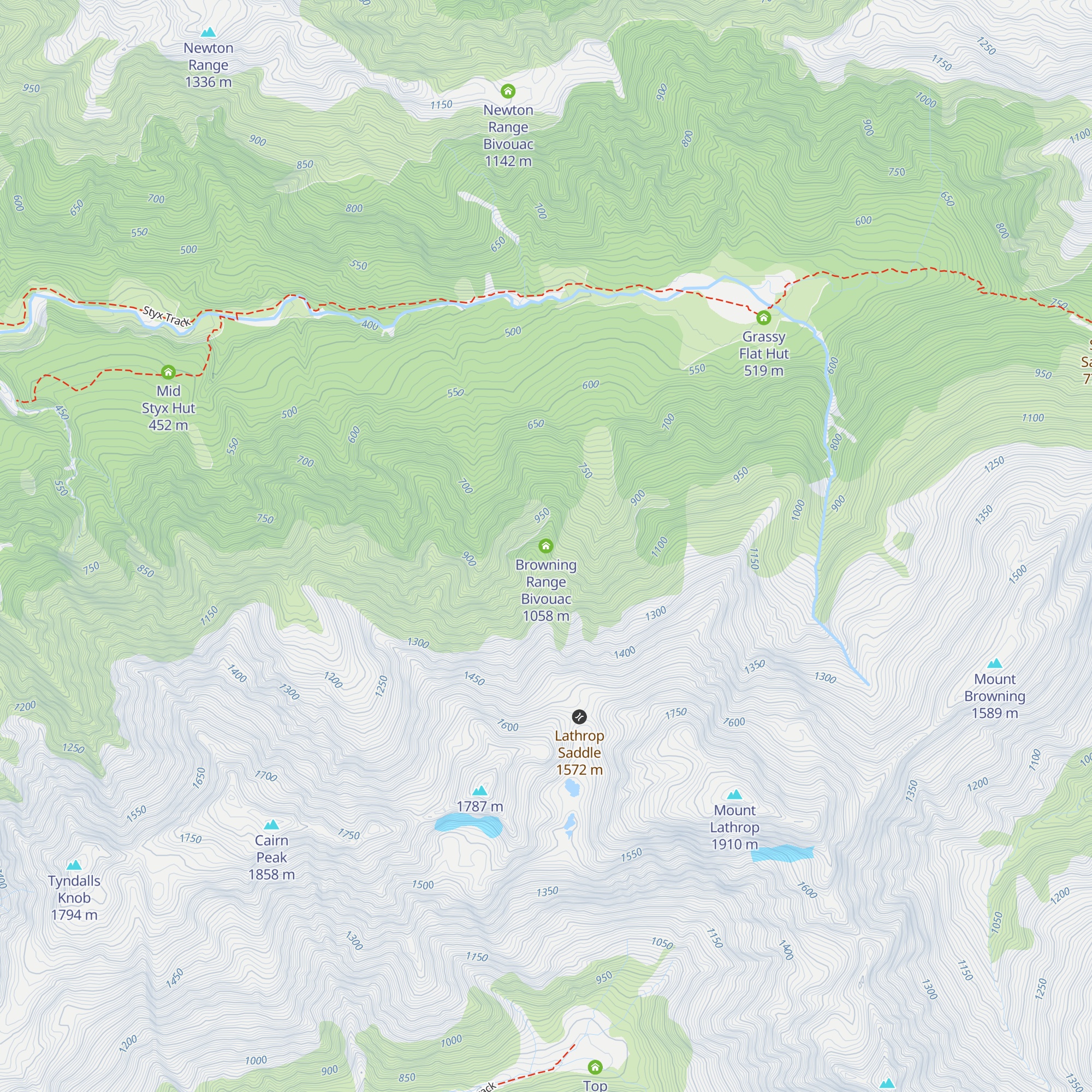 Browning Range Bivouac map