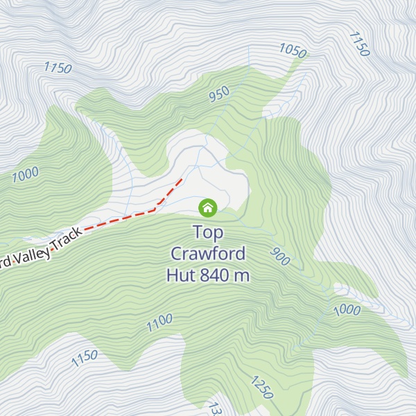 Map of Top Crawford Hut