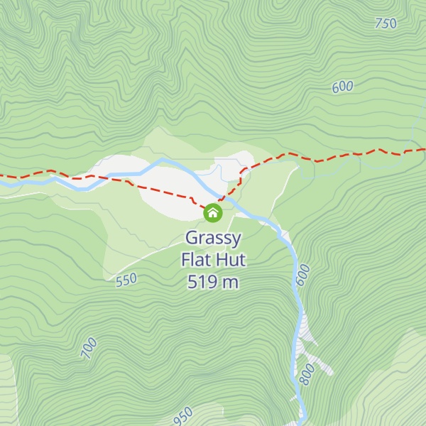 Map of Grassy Flat Hut