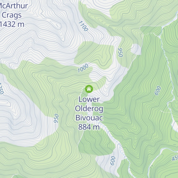 Map of Lower Olderog Bivouac
