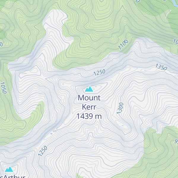 Map of Mount Kerr