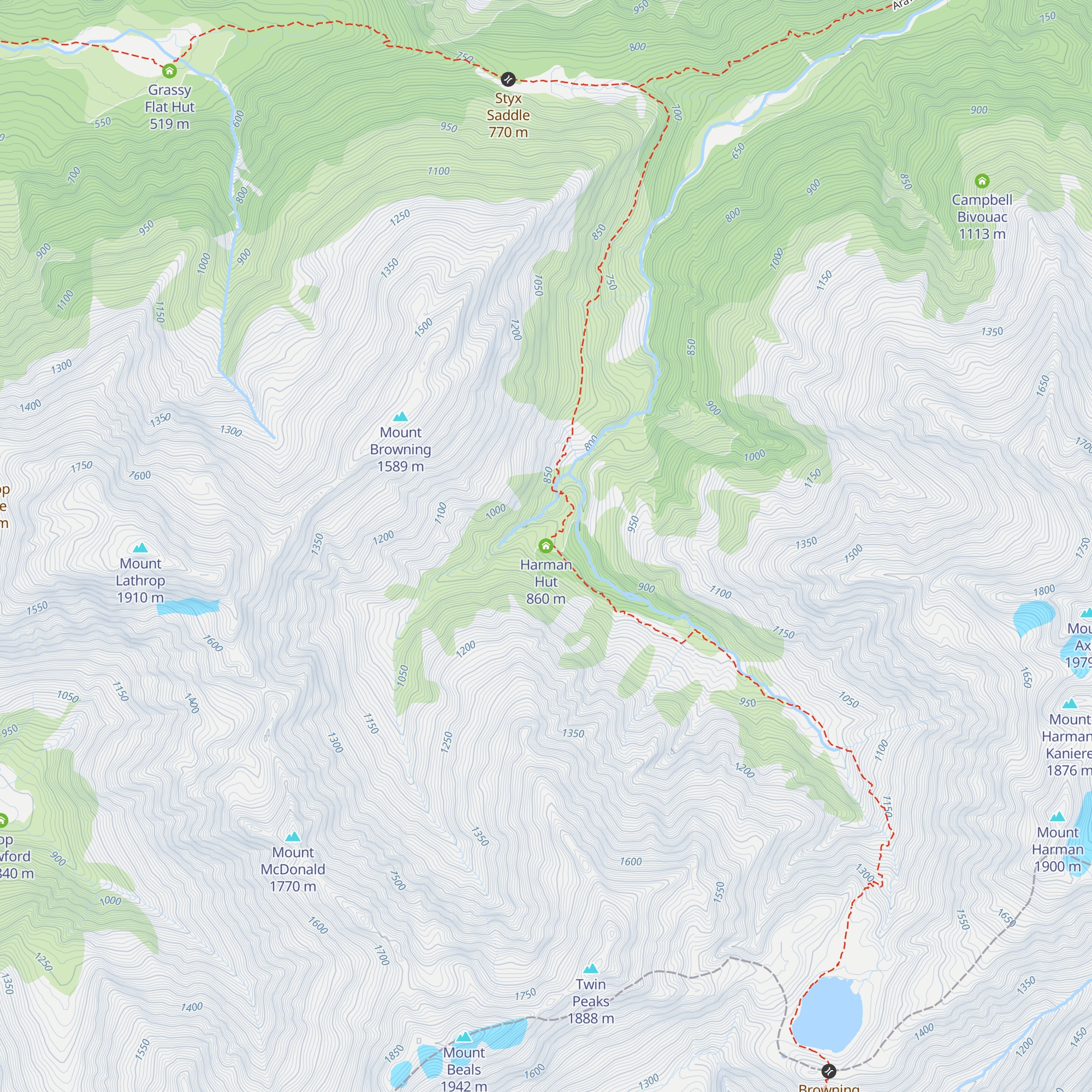 Harman Hut map