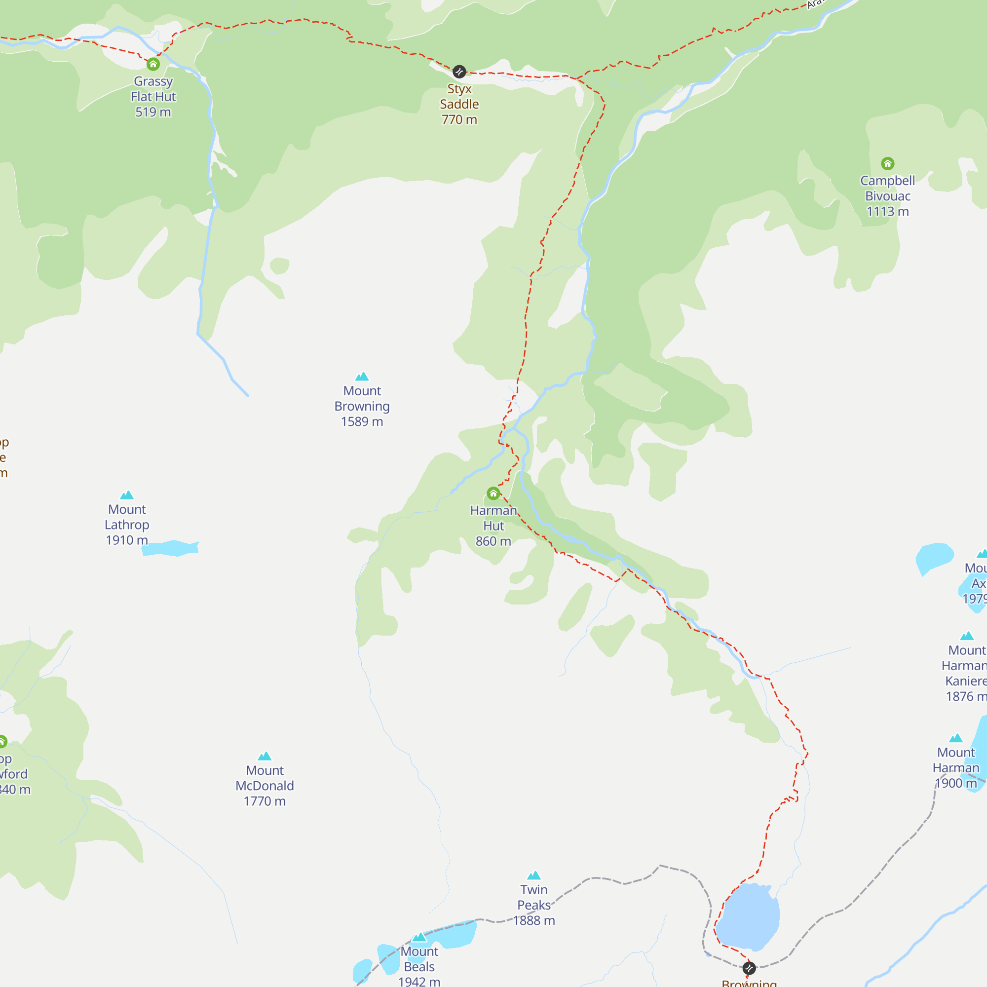 Harman Hut map