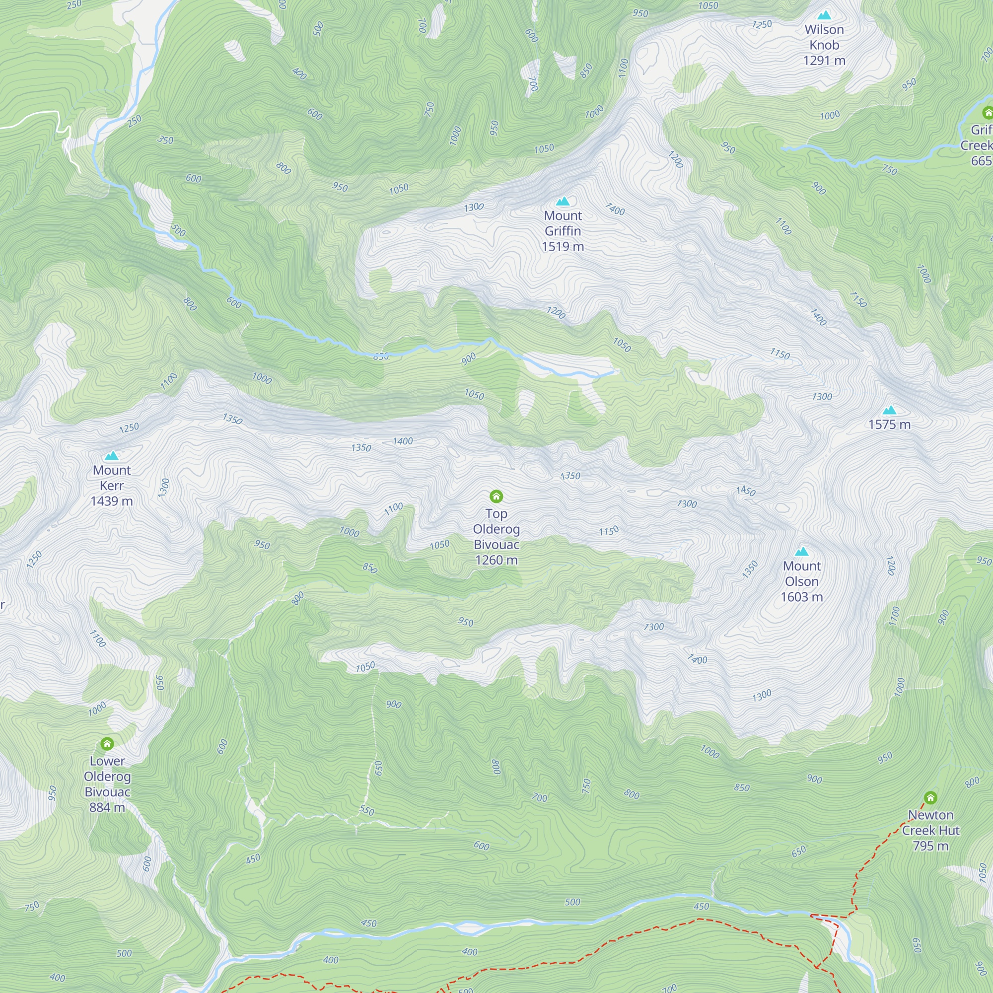 Top Olderog Bivouac map