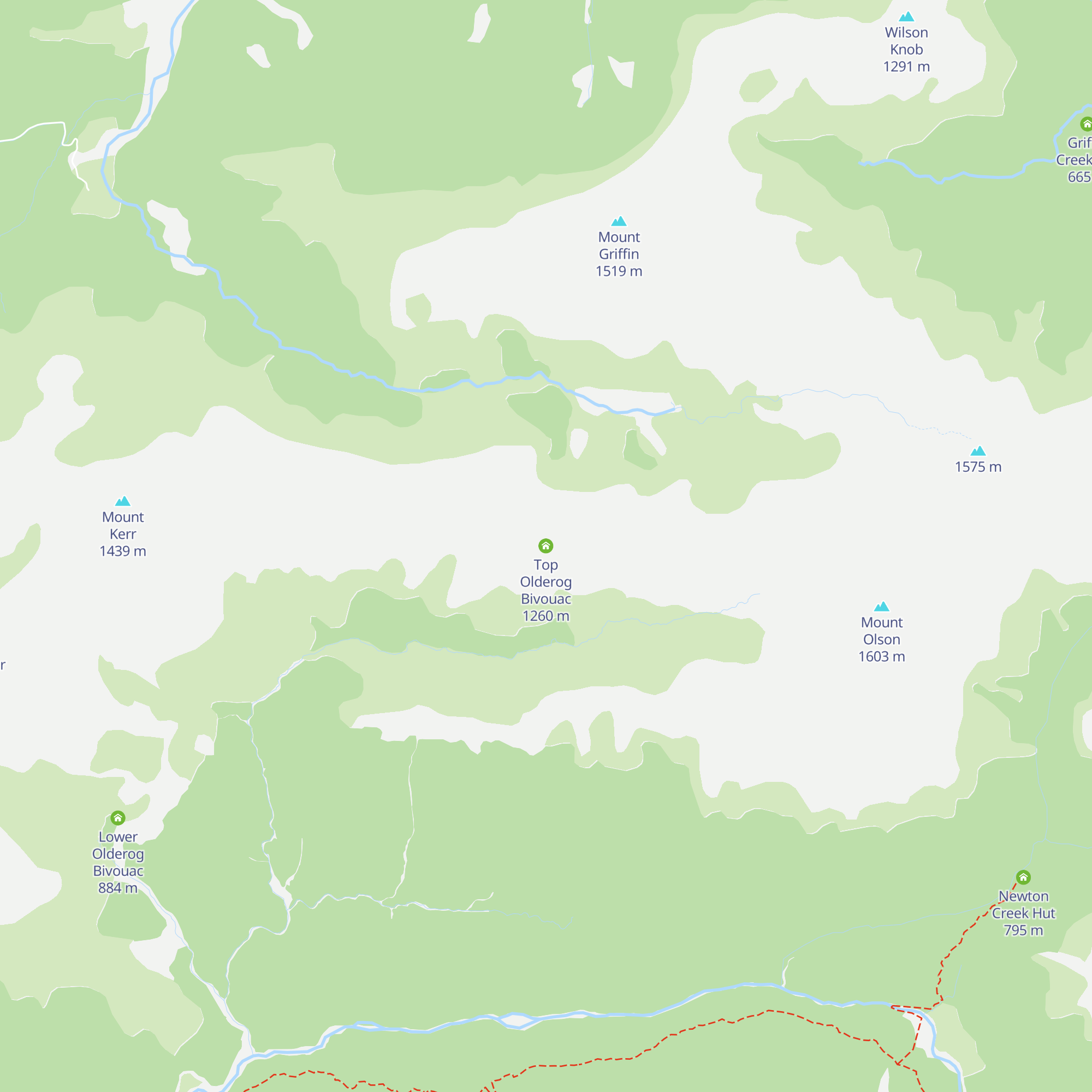 Top Olderog Bivouac map