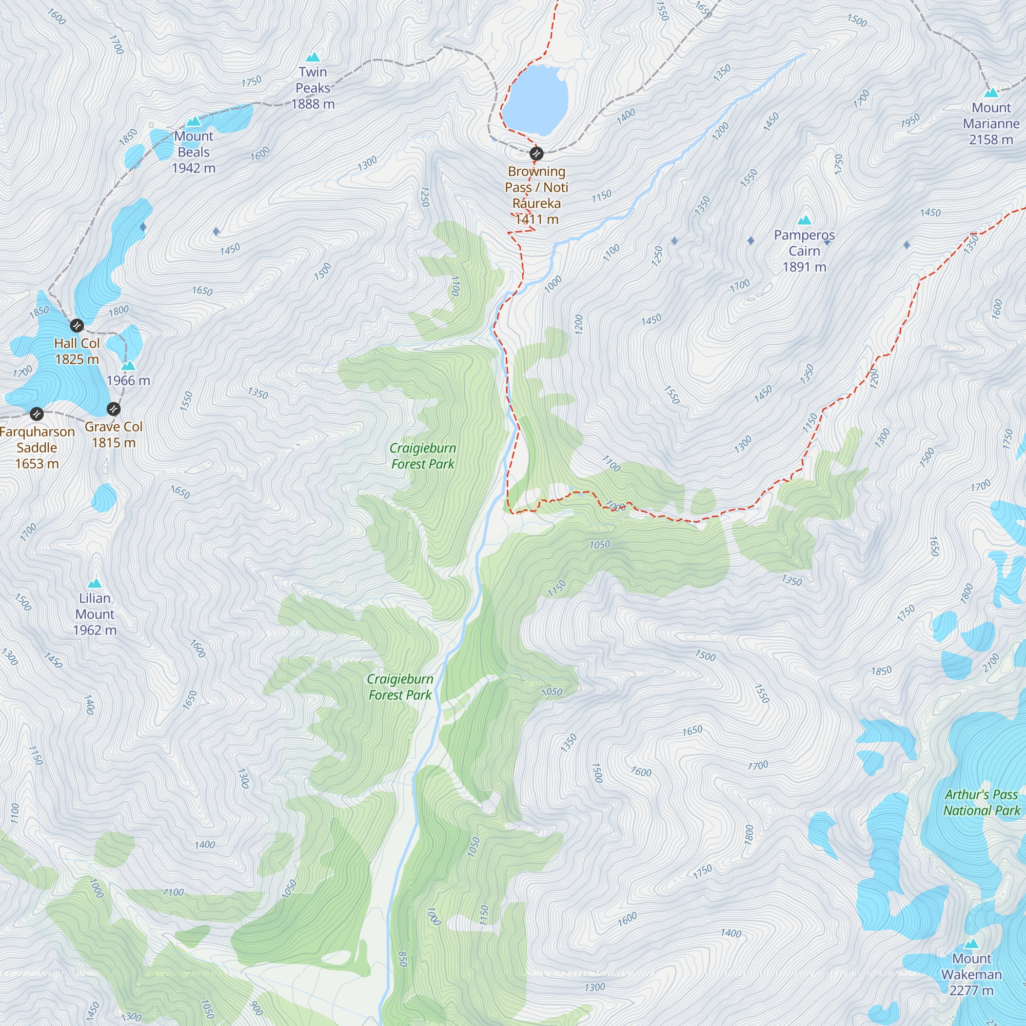 Park Morpeth Hut map