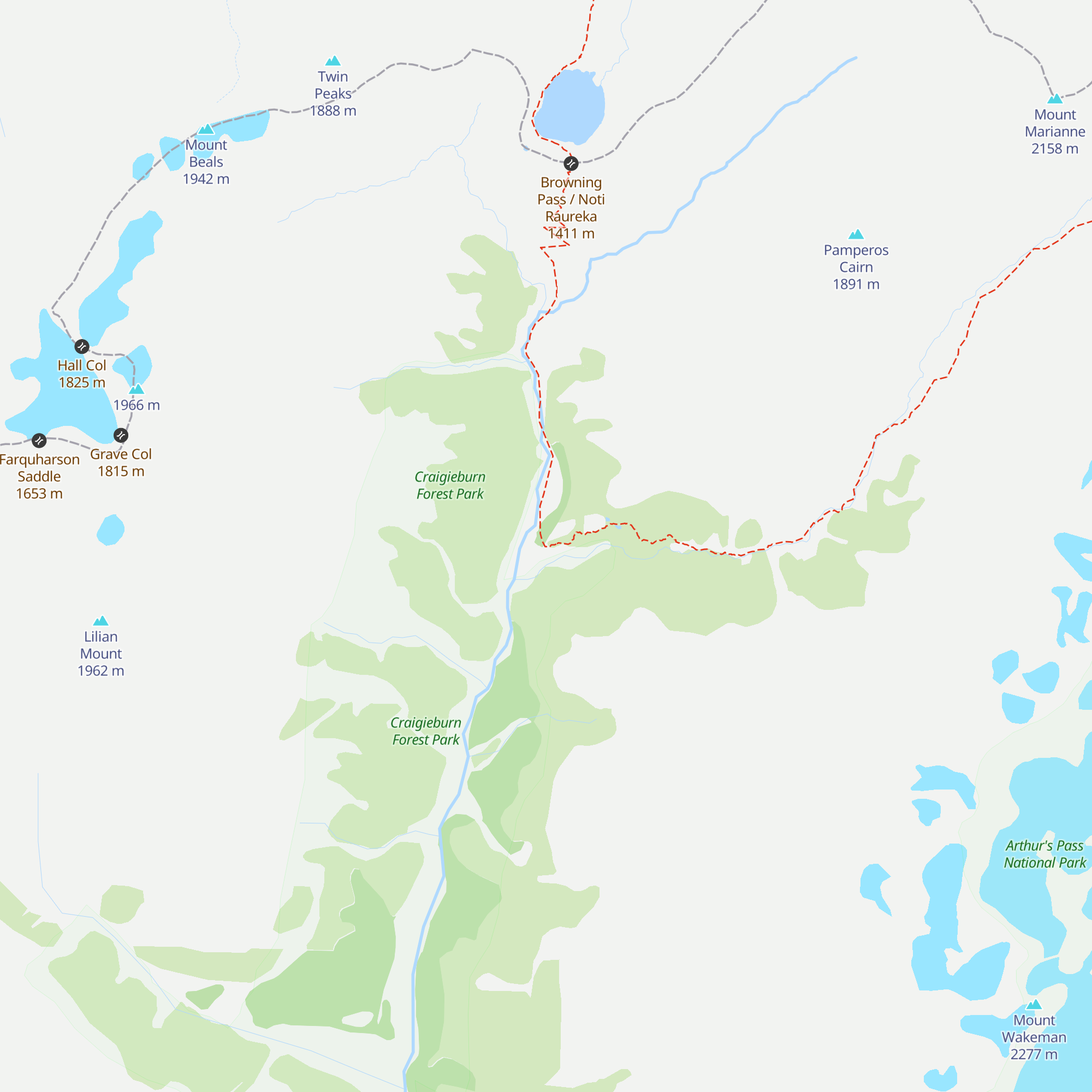 Park Morpeth Hut map